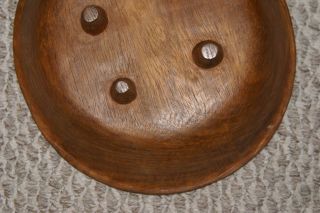 South Pacific Island Rare Art Hand Carved Artist Wooden Bowl to Pound Lime 2A46 - 9