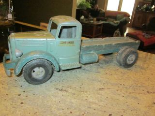 Antique Smith Miller Mack Truck Lumber Truck Toy Green