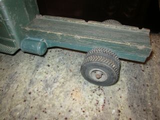 antique Smith Miller Mack truck lumber truck toy green 4