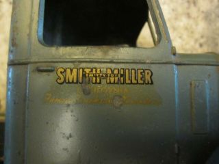 antique Smith Miller Mack truck lumber truck toy green 8