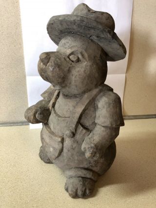 Antique Wood Rabbit/Hat Paper Mache Mold Sculpture Primative Hand Carved Figure 5