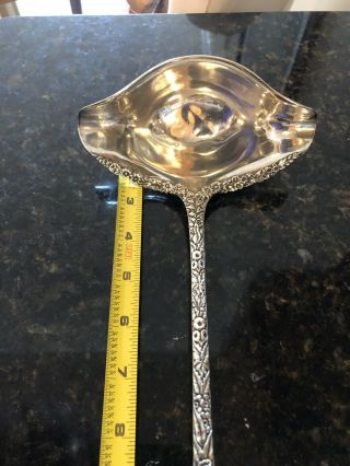 kirk stieff repousse Sterling Punch Ladle Rare Large 14.  5 “ 3