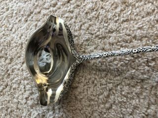 kirk stieff repousse Sterling Punch Ladle Rare Large 14.  5 “ 8