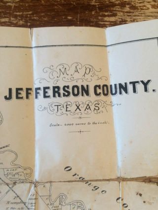 1879 MAP OF JEFFERSON COUNTY TEXAS 9