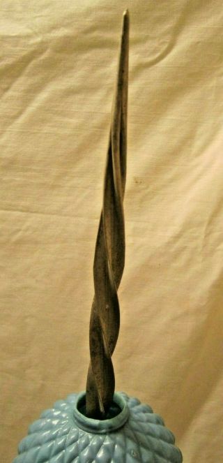 OLD ODD FANCY SCROLL ROD WITH BMG RAISED QUILT LIGHTNING ROD BALL WEATHERVANE 2