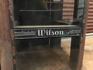 RARE EARLY WILSON sports Glass Display Case - locking Counter Top Case - COOL 2