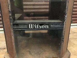 RARE EARLY WILSON sports Glass Display Case - locking Counter Top Case - COOL 8