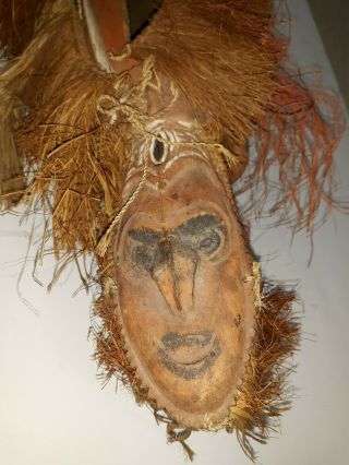 Papua Guinea Slit Drum Tiki Man Cave Two headed masks tribal art sepik 9