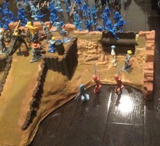 Alamo wall battle scene.  Marx,  Cts,  plus more 3