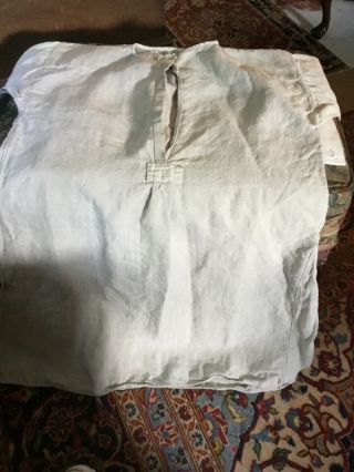 Revolutionary War 18th Century Linen Homespun Work Shirt 1780’s Initialed 5