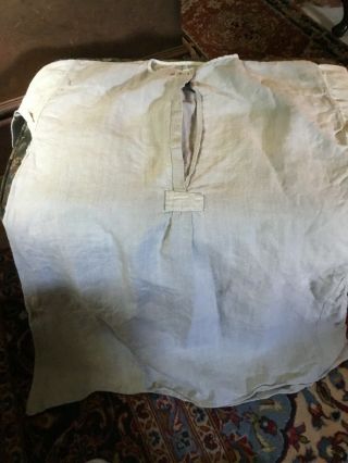 Revolutionary War 18th Century Linen Homespun Work Shirt 1780’s Initialed 9