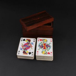 Wood Box for Playing Card.  Bjørn Wiinblad.  Vintage.  DENMARK.  1960s.  VERY RARE 3