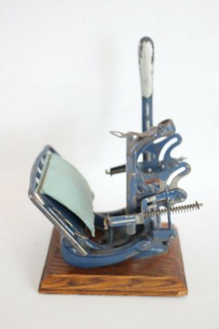 Antique Cast Iron Salesman Sample Printing Letter Press Business Card Printer 2