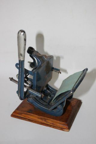 Antique Cast Iron Salesman Sample Printing Letter Press Business Card Printer 4