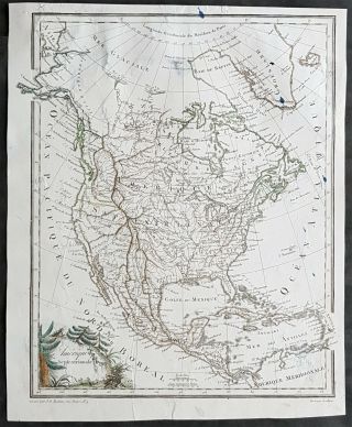 1803 Conrad Mal - Brun & Tardieu Antique Map Of North America,  Mexico,  Canada