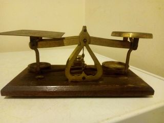 ANTIQUE VINTAGE OLD GOLDSMITH JEWELLER BALANCE BEAM SCALE MADE IN ENGLAND 5