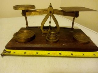 ANTIQUE VINTAGE OLD GOLDSMITH JEWELLER BALANCE BEAM SCALE MADE IN ENGLAND 7