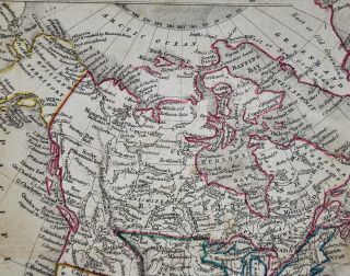 c1840 Sydney Hall Map North America United States Canada Mexico Texas California 4