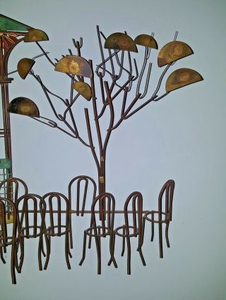 Signed Curtis Jere Bandstand Sculpture Music in Park Concert Wall Art 44 inches 4