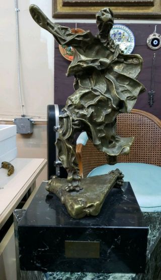 Salvatore Dali,  Spanish (1904 - 1989) Gilt Bronze Sculpture " Alma De Quijote ".