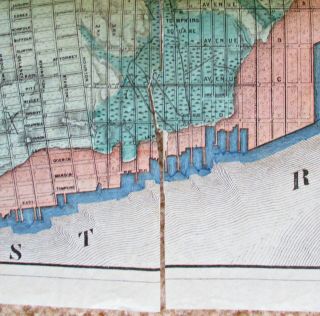 1865 Map Topography & Hydrology of the City of York Egbert Viele - Very Rare 11