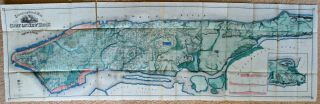 1865 Map Topography & Hydrology of the City of York Egbert Viele - Very Rare 6