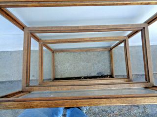 VINTAGE QUARTERSAWN OAK & GLASS 36 