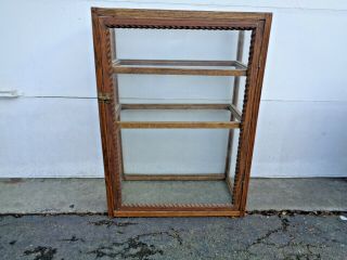 Vintage Quartersawn Oak & Glass 36 " Tall Counter Top Display Case,  Needs Shelves