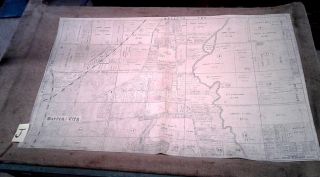 Blueprint Warren City Architect Land Drawing Trumbull County Ohio Vintage