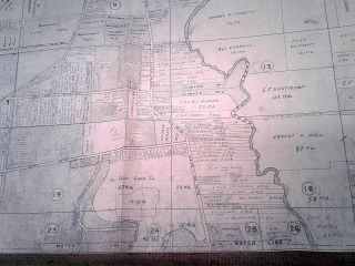 Blueprint WARREN CITY Architect Land Drawing Trumbull County OHIO Vintage 4