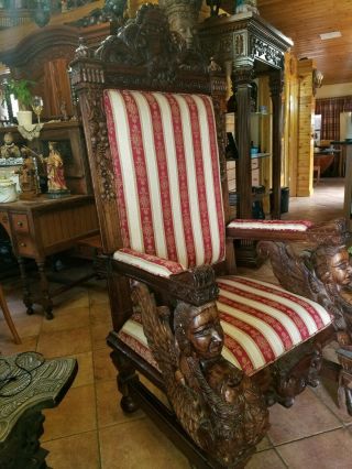 Imperial chair Throne Solid Wood 2