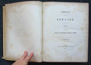 1843 JAMES HALL MAP GEOLOGICAL MAP OF MIDDLE AND WESTERN STATES NYS NATL HISTORY 9