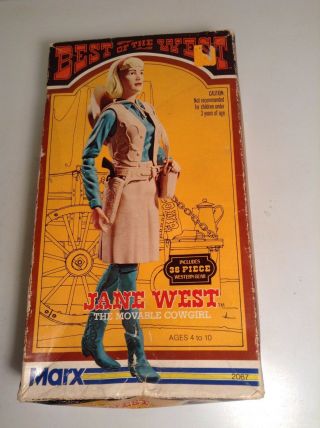 MARX JOHNNY WEST BEST OF THE WEST ACTION FIGURE 100 ACCESSORIES BOX JANE WEST 4
