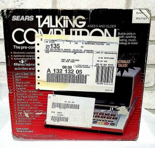 Sears Electronic VINTAGE Talking Computron 1980 ' s Educational Computer W/Charger 4