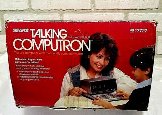 Sears Electronic VINTAGE Talking Computron 1980 ' s Educational Computer W/Charger 6