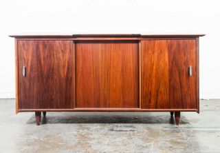 Mid Century Modern Credenza Stereo Console Cabinet Audio Ace Hi Prelude Vintage
