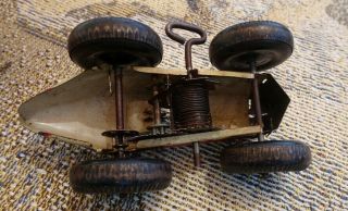 1930s MARX No.  5 RACER MIDGET RACE CAR WOOD WHEELS TIN LITHO WIND - UP TOY - 11