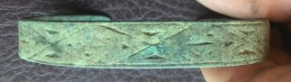 Authentic Ancient Lake Ladoga Viking Artifact Bronze Bracelet Vv 39 - C