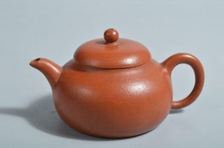 T5021: Xf Chinese Brown Pottery Shapely Teapot Kyusu Sencha Tea Ceremony