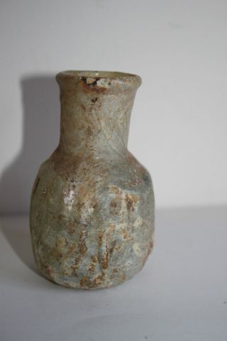 Ancient Roman Glass Flask 2/3rd Century Ad