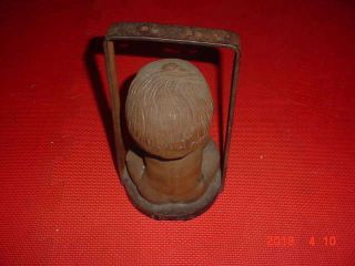 Vintage copper Baby doll toy mold Baby with Bottle 3