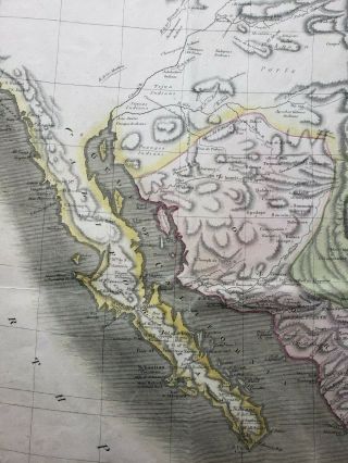 Antique Map of Mexico or Spanish North America by Thomson,  1814 4