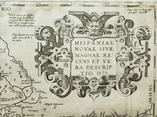 Antique Map of Mexico by Abraham Ortelius,  1579 2