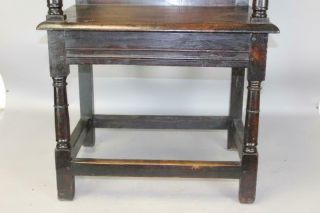 MUSEUM QUALITY 17TH C PILGRIM PERIOD JOINED WAINSCOT ARMCHAIR IN OLD PATINA 10