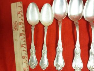 RARE VIOLET PAT 1905 WHITING Sterling Silver 6 SPOONS 13 FORKS 760g NOT SCRAP 3