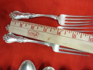 RARE VIOLET PAT 1905 WHITING Sterling Silver 6 SPOONS 13 FORKS 760g NOT SCRAP 6