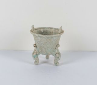 Korean Lee Dynasty Antique Celadon Glazed Censer 2