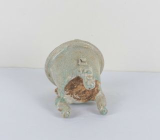 Korean Lee Dynasty Antique Celadon Glazed Censer 4