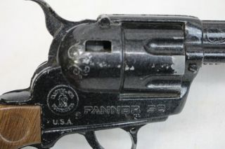 Vintage Mattel Fanner 50 Toy Cap Guns W/ One Leather Holster 1950s 4