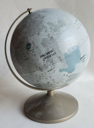 1963 The Moon Globe By Relplogle,  With Proposed Lunar Landing Sites